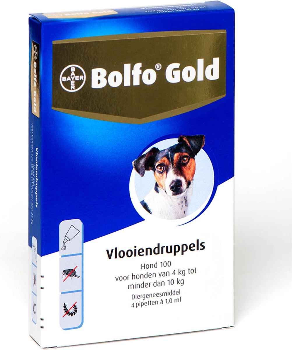 Bayer Bolfo Gold 100 Anti Vlooienmiddel - Hond - 4 Tot 10 Kg - 4 Pipetten 7 Bayer Bolfo Gold 100 Anti Vlooienmiddel - Hond - 4 Tot 10 Kg - 4 Pipetten - Afbeelding 5