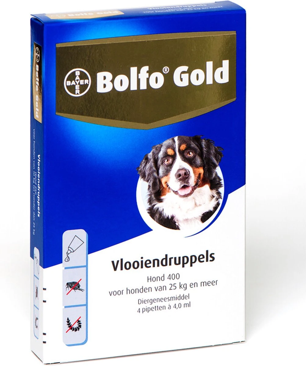Bayer Bolfo Gold 400 Anti Vlooienmiddel - Hond - >25 Kg - 4 Pipetten 7 Bayer Bolfo Gold 400 Anti Vlooienmiddel - Hond - >25 Kg - 4 Pipetten - Afbeelding 5