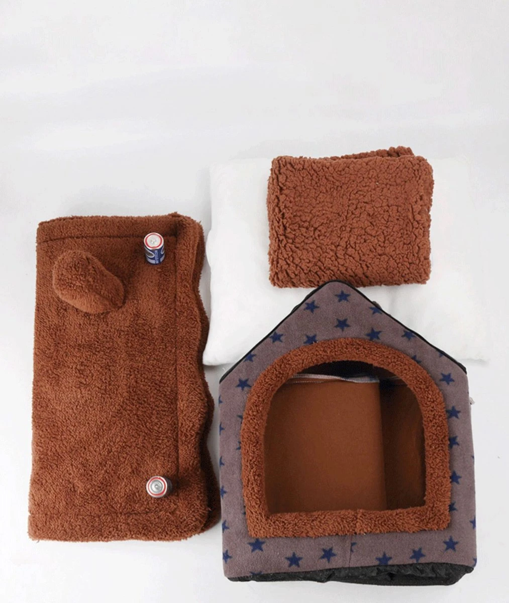 Château Animaux® Hondenhuis - Kattenhuis - 50 X 40x 46 Cm - Dierenhuis - Kattenhok - Hondentent - Hondenhuisjes Voor Binnen - Bruin 9 Château Animaux® Hondenhuis - Kattenhuis - 50 X 40x 46 Cm - Dierenhuis - Kattenhok - Hondentent - Hondenhuisjes Voor Binnen - Bruin - Afbeelding 7