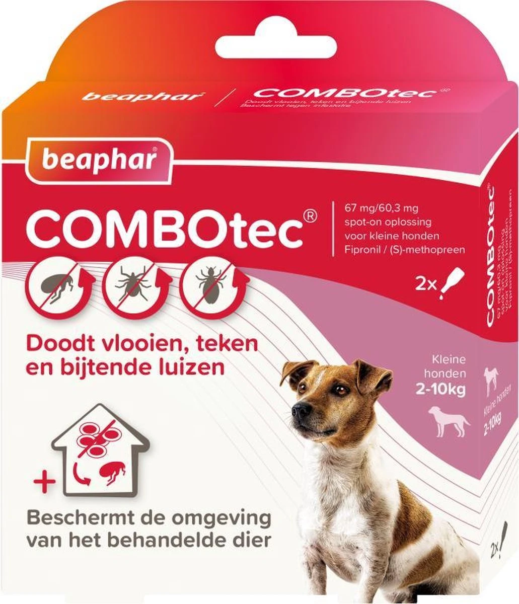 Beaphar Combotec Anti Vlooien En Teken Druppels Hond 2-10 Kg 2 Pipetten 4 Beaphar Combotec Anti Vlooien En Teken Druppels Hond 2-10 Kg 2 Pipetten - Afbeelding 2