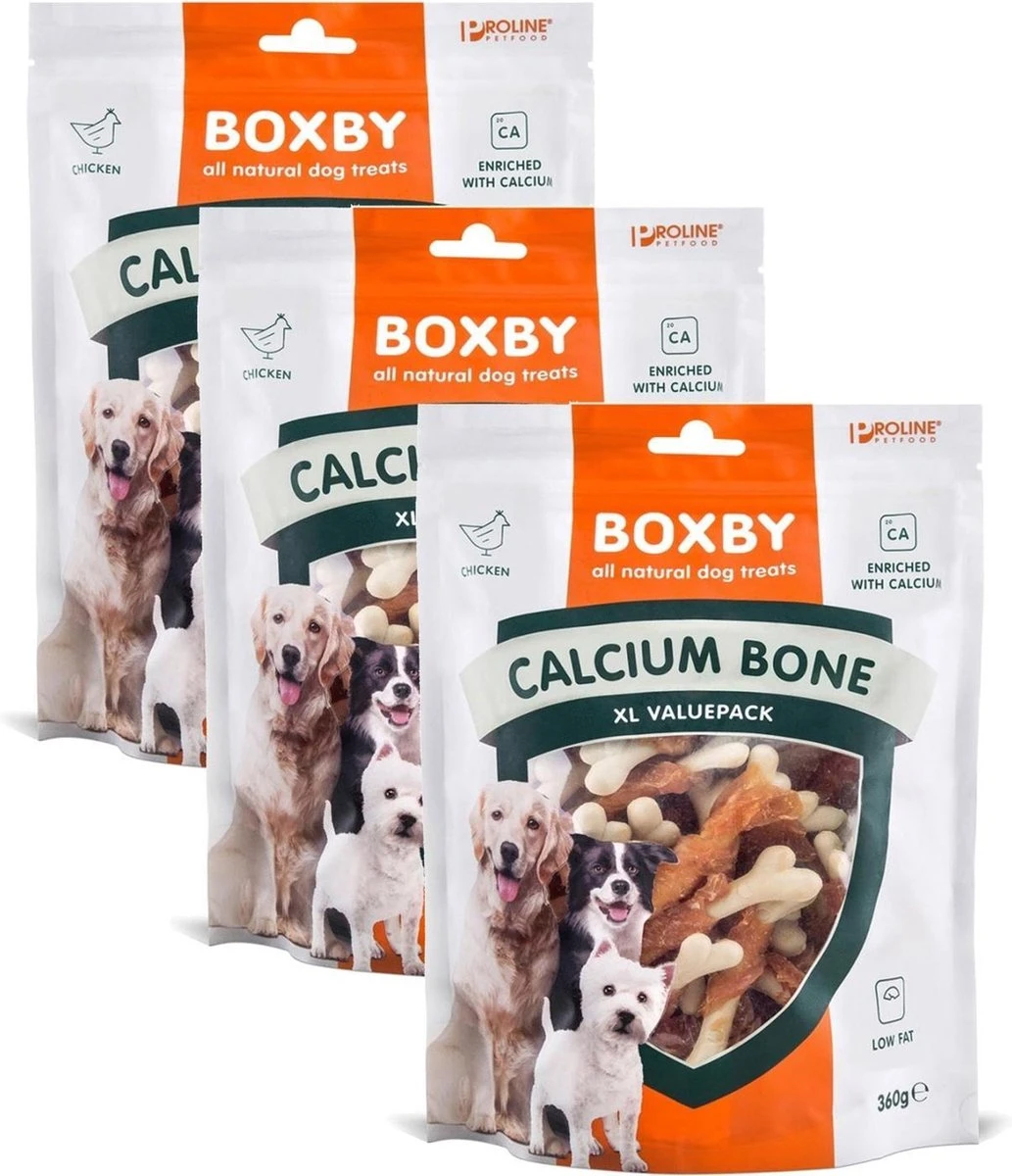 Proline Boxby Calcium Bone - Hondensnacks - 3 X 360 G Valuepack 4 Proline Boxby Calcium Bone - Hondensnacks - 3 X 360 G Valuepack - Afbeelding 2