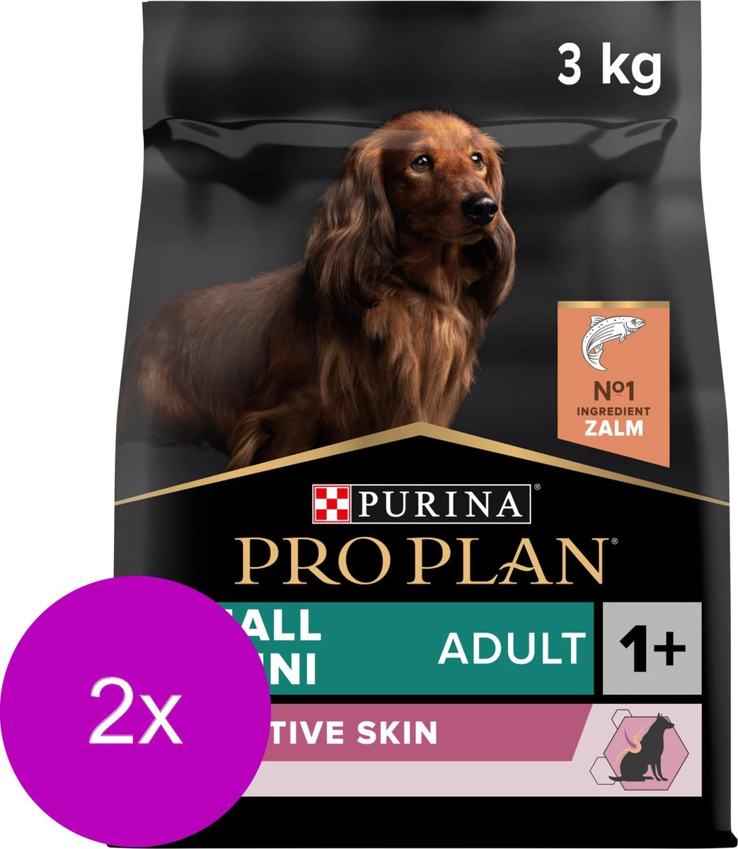 Pro Plan Dog Adult Small & Mini Breed Sensitive - Hondenvoer - 2 X Zalm 3 Kg 5 Pro Plan Dog Adult Small & Mini Breed Sensitive - Hondenvoer - 2 X Zalm 3 Kg - Afbeelding 3