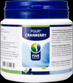 Puur Natuur Voedingssupplement Puur Cranberry Compleet - 90 Caps -Exporteren Alles Voor Honden Winkel 1048x1200 4