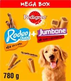 Pedigree Megabox Hondensnacks - 24 X Rodeo En 4 X Jumbone - 780 Gr