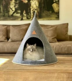 Grey Cat® - Kattenmand - Tipi Kattentent + Kussen - Vilt – Donkergrijs - Ø 57 Cm X 60 Cm 14 Grey Cat® - Kattenmand - Tipi Kattentent + Kussen - Vilt – Donkergrijs - Ø 57 Cm X 60 Cm -Exporteren Alles Voor Honden Winkel 1063x1200 3