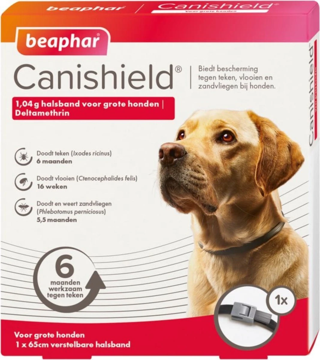 Beaphar Canishield Anti Vlooien En Teken Halsband L 65 Cm 3 Beaphar Canishield Anti Vlooien En Teken Halsband L 65 Cm