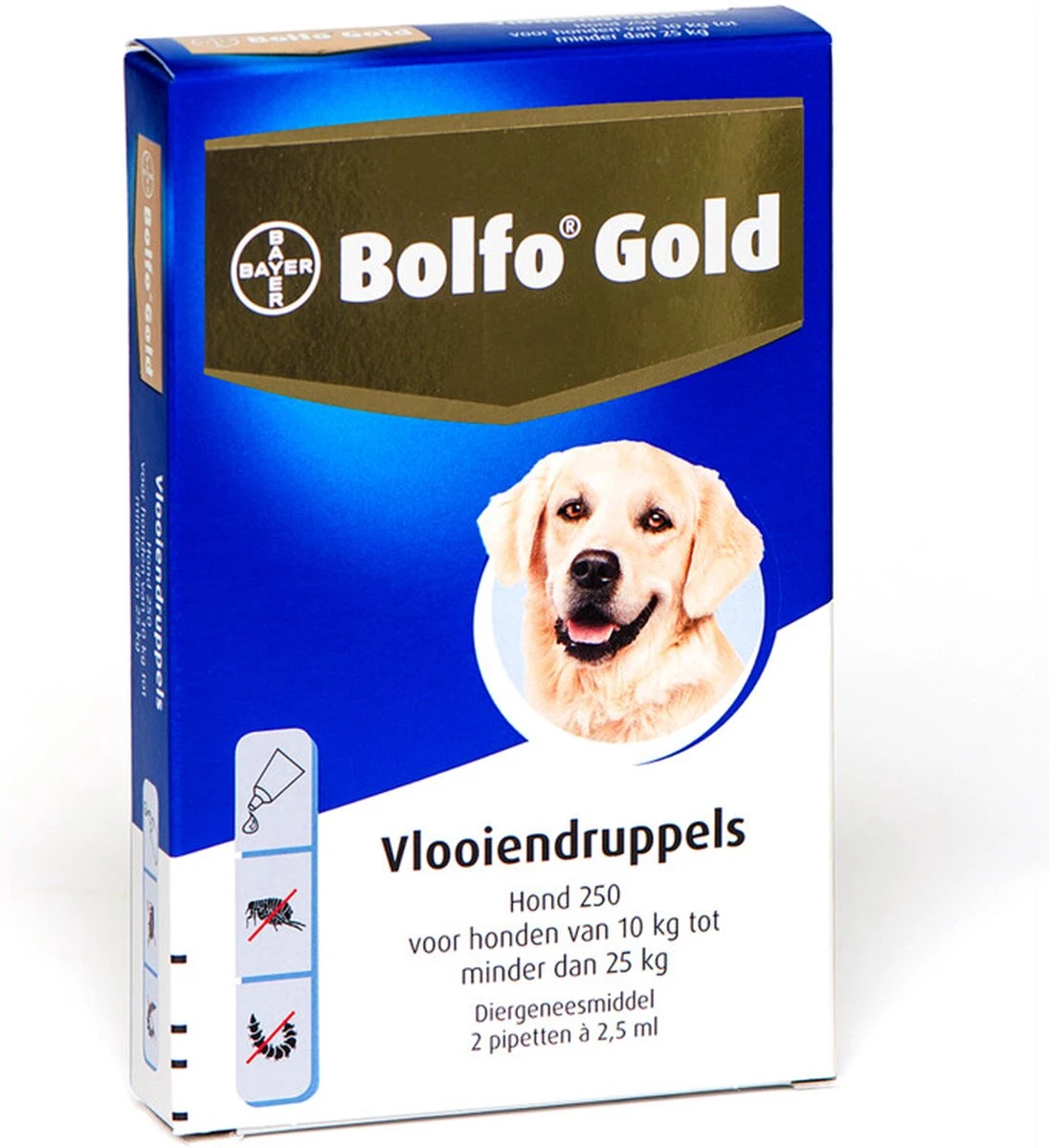 Bayer Bolfo Gold 250 Anti Vlooienmiddel - Hond - 10 Tot 25 Kg - 2 Pipetten 3 Bayer Bolfo Gold 250 Anti Vlooienmiddel - Hond - 10 Tot 25 Kg - 2 Pipetten