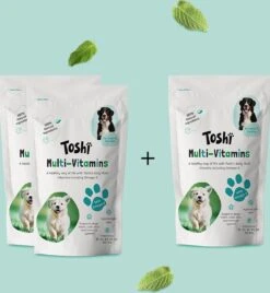 Toshi Multi Vitaminen Met Omega-3 - 100% Natuurlijke Hondensnack Voor Kleine En Grote Honden - Hondenkoekjes Voor Een Gezonde Levensstijl -Exporteren Alles Voor Honden Winkel 1108x1200