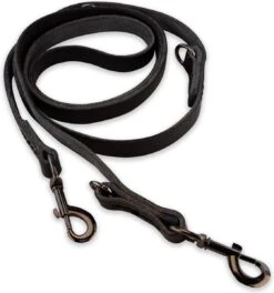 Multifunctionele Hondenriem - 220cm - Volledig Zwart - Leren Hondenriem - 100% Volnerfleer - Hondenriem Leer -Exporteren Alles Voor Honden Winkel 1121x1200 3