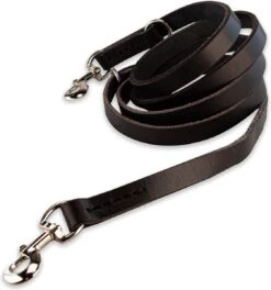 Multifunctionele Hondenriem - 220cm - Zwart - Leren Hondenriem - 100% Volnerfleer - Hondenriem Leer - Leiband Hond -Exporteren Alles Voor Honden Winkel 1122x1200