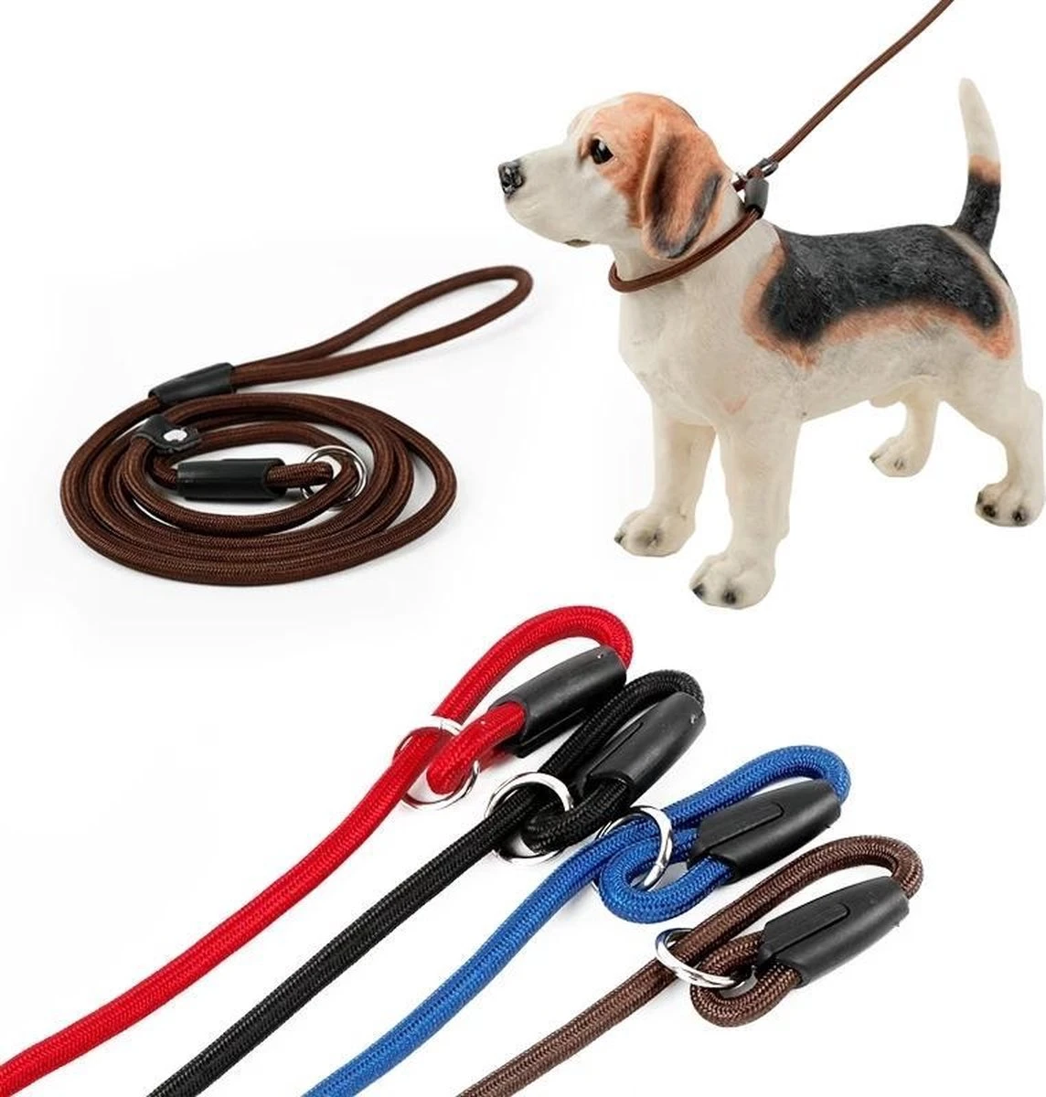 LOUZIR Cesar Millan Sliplijn Met Stop - Hondenriem - Rood - 130 Cm 5 LOUZIR Cesar Millan Sliplijn Met Stop - Hondenriem - Rood - 130 Cm - Afbeelding 3