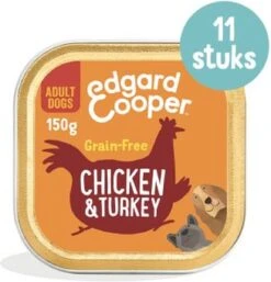 Merkloos 11x Edgard & Cooper Kuipje Vers Vlees Hondenvoer Kip - Kalkoen 150 Gr -Exporteren Alles Voor Honden Winkel 1155x1200