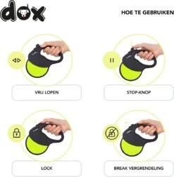 DDOXX Intrekbare Hondenriem, Reflecterend | Vele Kleuren & Maten | Voor Kleine & Grote Honden | Intrekbare Hondenriem Puppy Kat | Hondenriem Accessoires Hond | XS, 3 M, Tot 8 Kg, Geel -Exporteren Alles Voor Honden Winkel 1175x1200 3