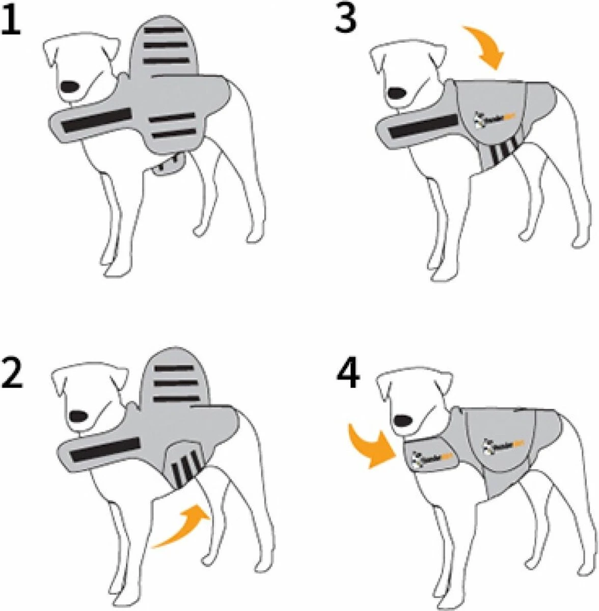 Thundershirt Antistress Vest - Dieren Antistressmiddel - Hond - Grijs - S - 43-53 Cm 4 Thundershirt Antistress Vest - Dieren Antistressmiddel - Hond - Grijs - S - 43-53 Cm - Afbeelding 2