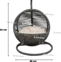 Merkloos Mini Hangstoel Swing Simba Kat / Hond Grijs | Creme Kussen -Exporteren Alles Voor Honden Winkel 1176x1200 6