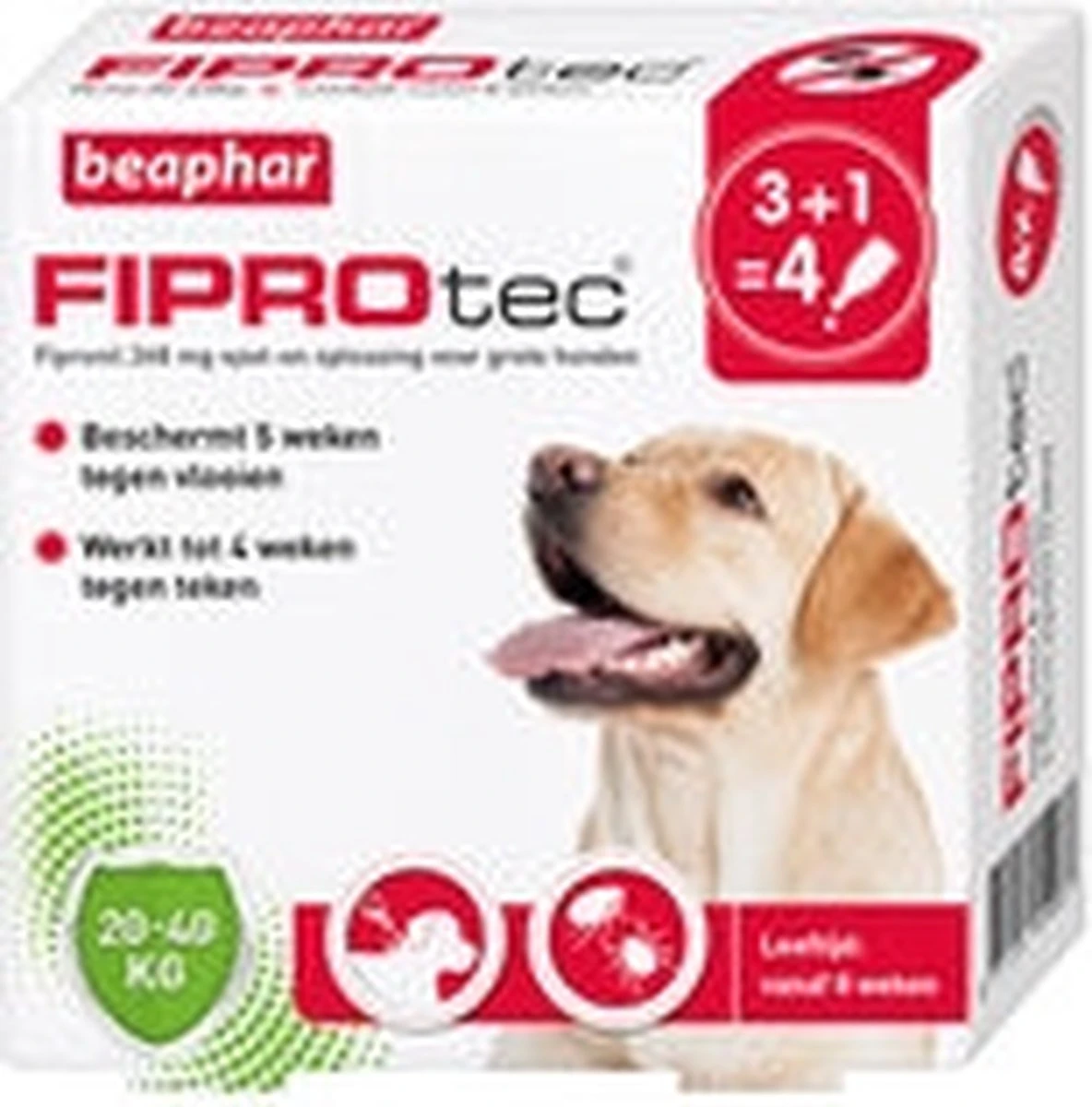 Beaphar Fiprotec Anti Vlooien En Tekenmiddel - Hond 20-40 Kg - 3 Pipetten 4 Beaphar Fiprotec Anti Vlooien En Tekenmiddel - Hond 20-40 Kg - 3 Pipetten - Afbeelding 2