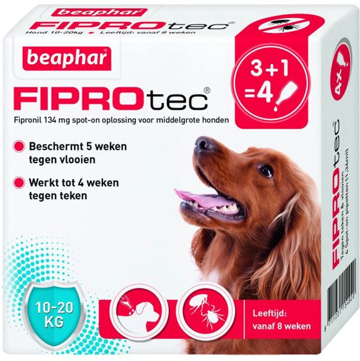 Beaphar Fiprotec Vlooien- En Tekenmiddel Hond 10-20 Kg - 4 Pipetten 17 Beaphar Fiprotec Vlooien- En Tekenmiddel Hond 10-20 Kg - 4 Pipetten - Afbeelding 15