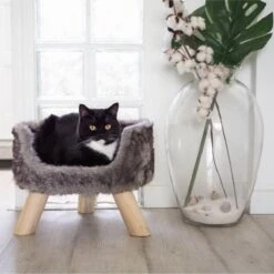 District 70 NORDIC - Luxe Kattenmand Op Pootjes - 40x30x25cm In Silver - Silver -Exporteren Alles Voor Honden Winkel 1199x1200 23