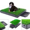 Merkloos Hondentoilet Kunstgras Met Bak - Indoor Dierentoilet - Uitneembare Opvangbak - Puppy Training Pets - Outdoor/Balkon/Tuin/Indoor Toilet - 50x64 Cm -Exporteren Alles Voor Honden Winkel 1200x1041 1