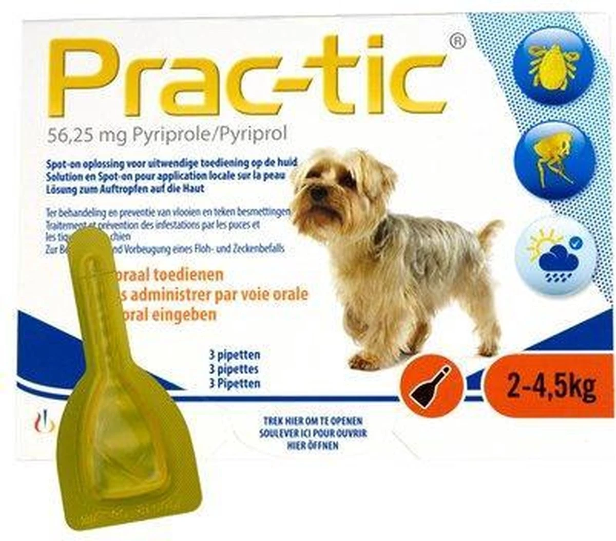 Prac-tic Grote Hond 22 Tot 50 Kg - 1 St à 3 Pipetten 4 Prac-tic Grote Hond 22 Tot 50 Kg - 1 St à 3 Pipetten - Afbeelding 2