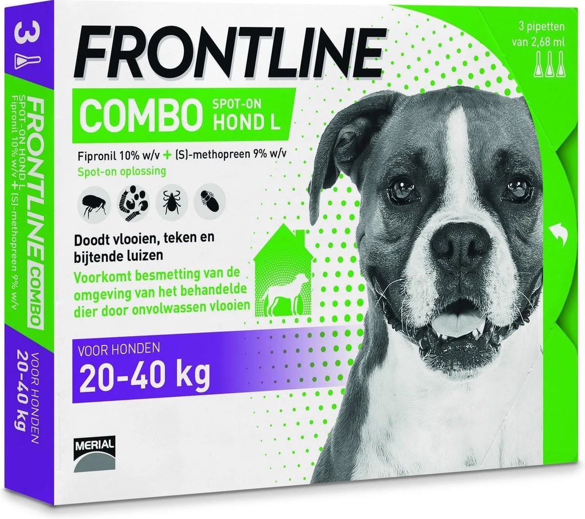Frontline Combo - L: Van 20 Tot 40 Kg - Anti Vlooienmiddel En Tekenmiddel - Hond - 3 Pipetten 14 Frontline Combo - L: Van 20 Tot 40 Kg - Anti Vlooienmiddel En Tekenmiddel - Hond - 3 Pipetten - Afbeelding 12