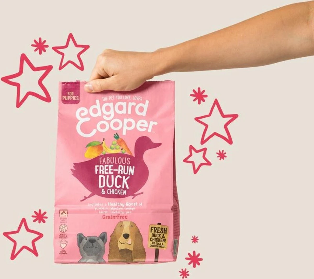 Edgard & Cooper Verse Scharreleend & Kip Puppy - Hondenvoer - 7kg 5 Edgard & Cooper Verse Scharreleend & Kip Puppy - Hondenvoer - 7kg - Afbeelding 3