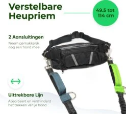 Canicross Looplijn Hond Met Heupriem Voor Hardlopen - Elastische Handsfree Hondenriem - Honden Trainingslijn - 150/200cm - Groen -Exporteren Alles Voor Honden Winkel 1200x1077 4
