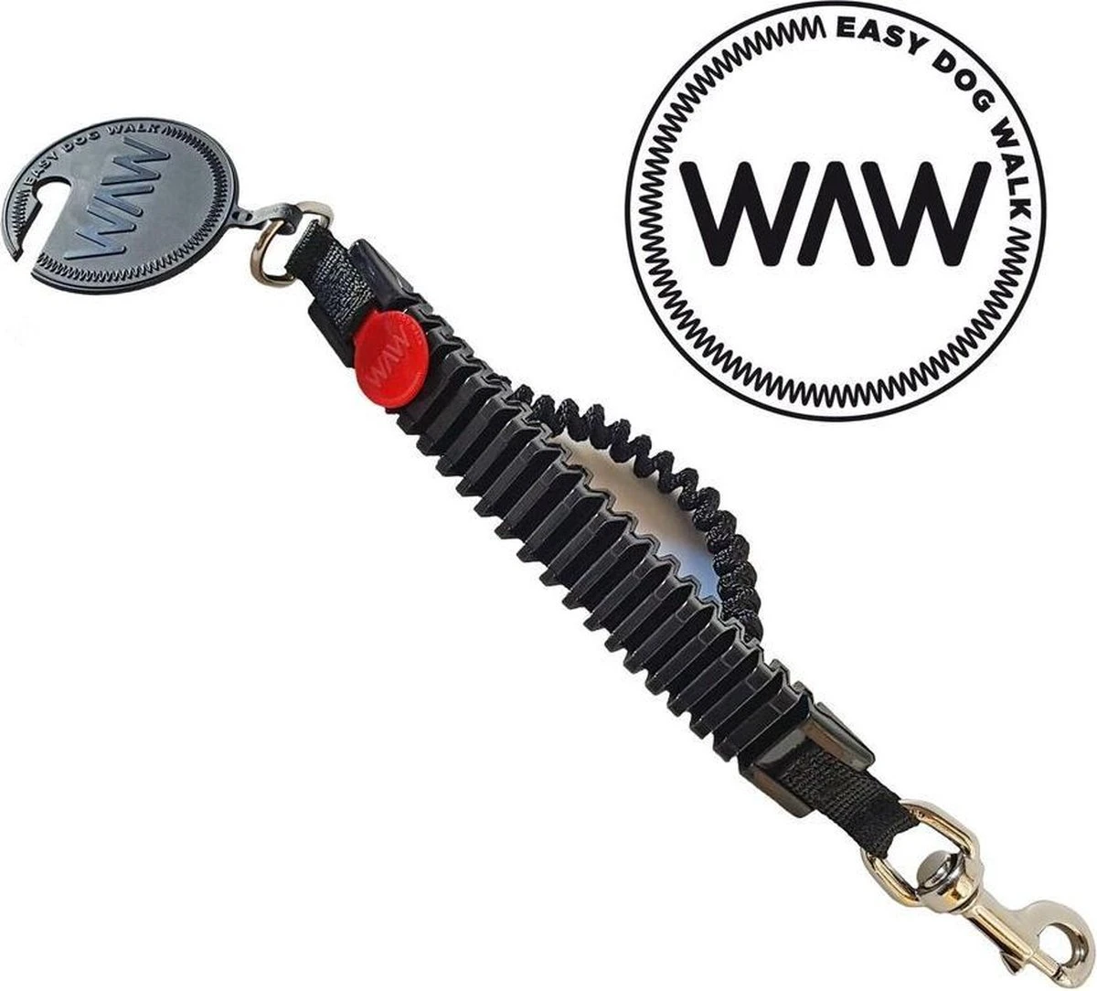 WAW Easy Dog Walk 'schokdemper' Zwart - XL - 25-40 Kg 5 WAW Easy Dog Walk 'schokdemper' Zwart - XL - 25-40 Kg - Afbeelding 3