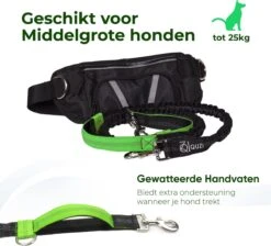 Canicross Looplijn Hond Met Heupriem Voor Hardlopen - Elastische Handsfree Hondenriem - Honden Trainingslijn - 150/200cm - Groen -Exporteren Alles Voor Honden Winkel 1200x1089 3