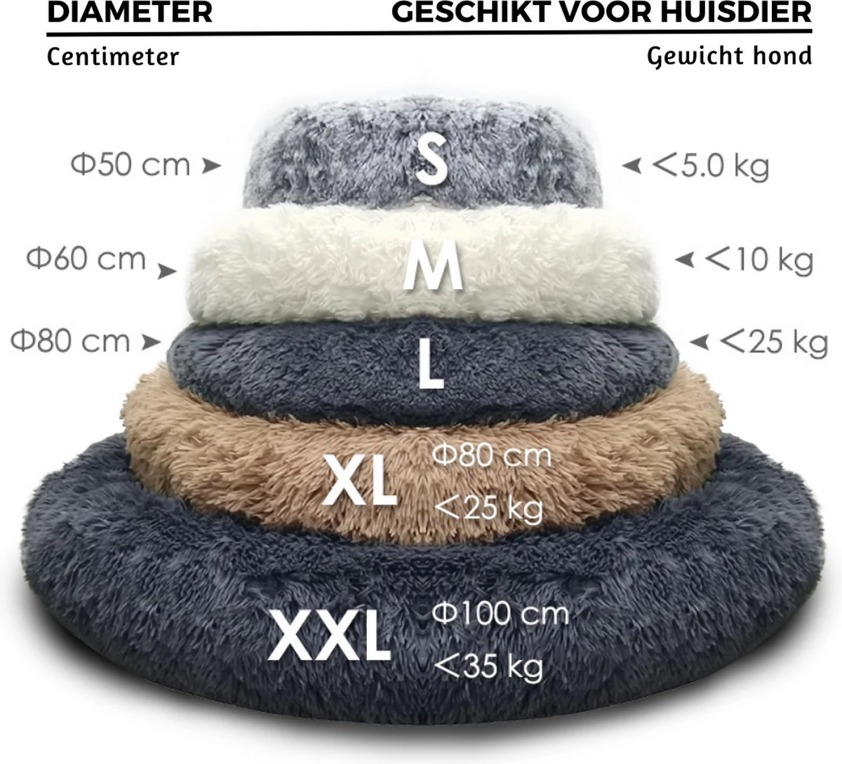 Topmast Fluffy Donut - Dierenmand - Donut Hondenmand - Roze - 50 Cm 5 Topmast Fluffy Donut - Dierenmand - Donut Hondenmand - Roze - 50 Cm - Afbeelding 3