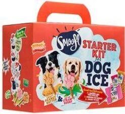 Smoofl Honden Lekkernij - Starter Kit Om Je Eigen Honden Ijs Te Maken, Kit Met 2 Ijsmixen Voor Honden, Pindakaas En Aardbei Smaak, Een Pootvormige Silicone Vorm - Voor 4 Hondenijsjes -Exporteren Alles Voor Honden Winkel 1200x1090