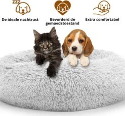 RK® Donut Hondenmand - Zacht Pluche Hondenmand - Hondenbed - 70cm - Hondenkussen - Kattenmand - Grijs Grey -Exporteren Alles Voor Honden Winkel 1200x1106 1