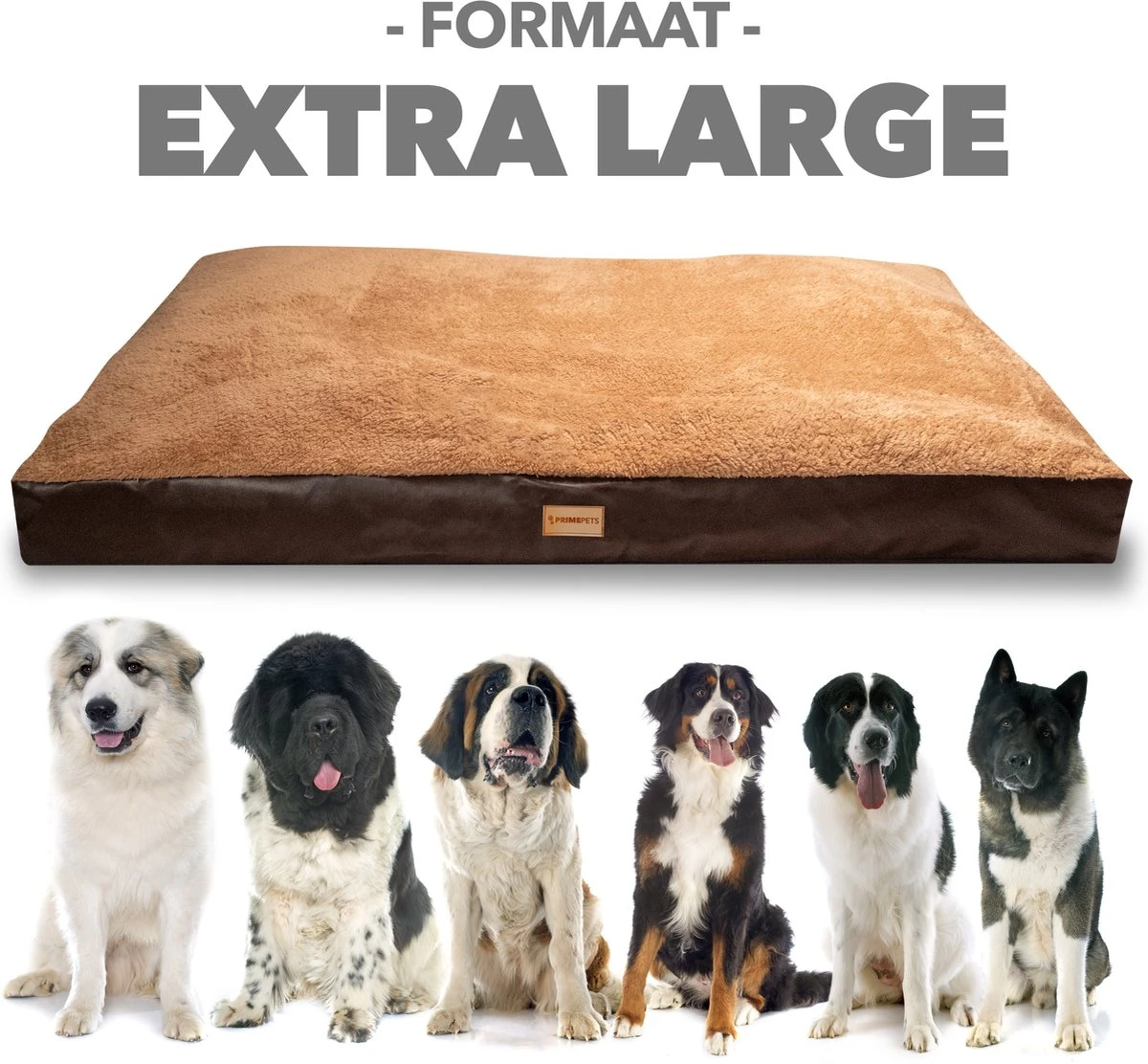 PrimePlus Hondenkussen XL Bruin/Cognac - 120x80x10 CM - Zacht En Luxe Hondenmand - Hondenbed - Hondenmat - Orthopedisch Hondenkussens 7 PrimePlus Hondenkussen XL Bruin/Cognac - 120x80x10 CM - Zacht En Luxe Hondenmand - Hondenbed - Hondenmat - Orthopedisch Hondenkussens - Afbeelding 5