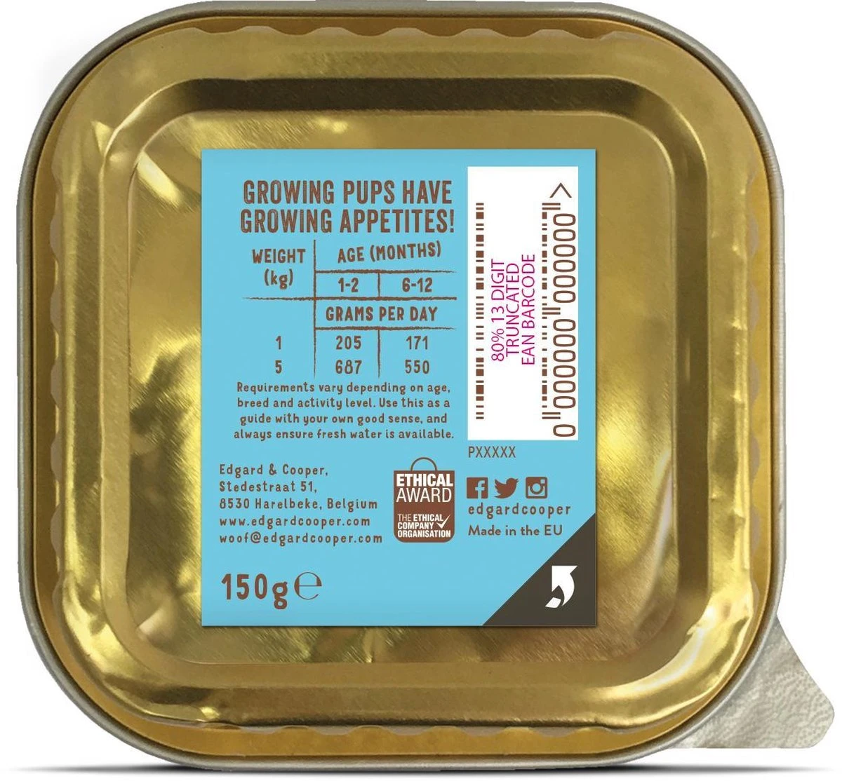 17x Edgard & Cooper Kuipje Vers Vlees Puppy Hondenvoer Bio Kip - Vis 100 Gr 10 17x Edgard & Cooper Kuipje Vers Vlees Puppy Hondenvoer Bio Kip - Vis 100 Gr - Afbeelding 8