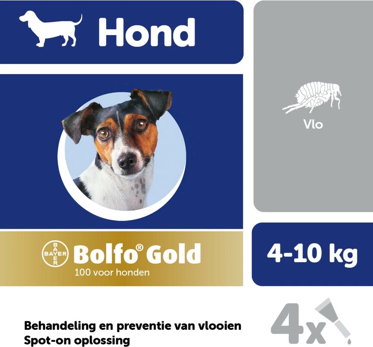 Bayer Bolfo Gold 100 Anti Vlooienmiddel - Hond - 4 Tot 10 Kg - 4 Pipetten 4 Bayer Bolfo Gold 100 Anti Vlooienmiddel - Hond - 4 Tot 10 Kg - 4 Pipetten - Afbeelding 2