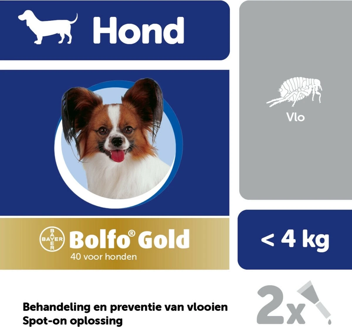 Bayer Bolfo Gold 40 Anti Vlooienmiddel - Hond - 0 Tot 4 Kg - 2 Pipetten 5 Bayer Bolfo Gold 40 Anti Vlooienmiddel - Hond - 0 Tot 4 Kg - 2 Pipetten - Afbeelding 3