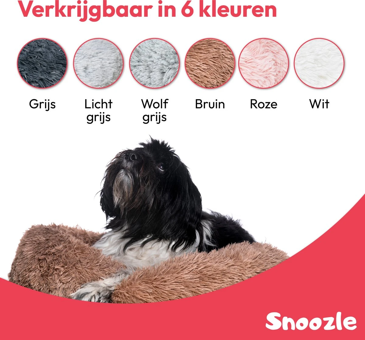 Snoozle Donut Hondenmand - Zacht En Luxe Hondenkussen - Wasbaar - Fluffy - Hondenmanden - 100cm - XXL - Dark Coffee 8 Snoozle Donut Hondenmand - Zacht En Luxe Hondenkussen - Wasbaar - Fluffy - Hondenmanden - 100cm - XXL - Dark Coffee - Afbeelding 6