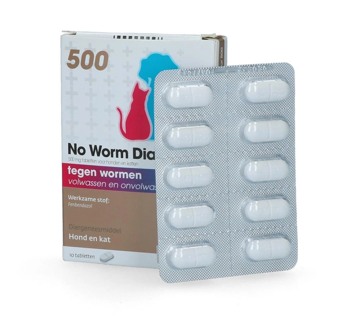 No Worm Diacur 500 Ontworming Hond En Kat 10 Tabletten 6 No Worm Diacur 500 Ontworming Hond En Kat 10 Tabletten - Afbeelding 4