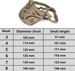 XtraSafe Muilkorf Voor Middelgrote Honden - Beige - Maat 5 - Verstelbaar -Exporteren Alles Voor Honden Winkel 1200x1147 7