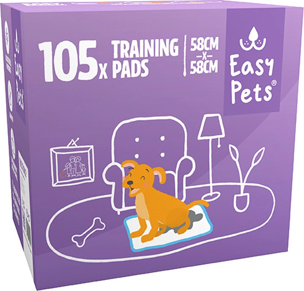Easypets Puppy Training Pads - Zindelijkheidstraining - Hondentoilet - 58 X 58 Cm - 250 Stuks 7 Easypets Puppy Training Pads - Zindelijkheidstraining - Hondentoilet - 58 X 58 Cm - 250 Stuks - Afbeelding 5