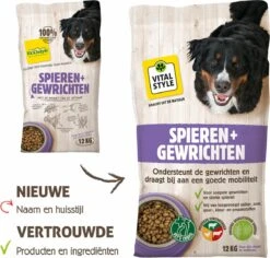 VITALstyle SPIEREN+GEWRICHTEN - Hondenbrokken - 12 Kg -Exporteren Alles Voor Honden Winkel 1200x1148