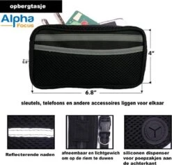 Looplijn Met Heupriem Hands Free - Hondenriem - Reflecterende Hardloopband -Elastische Leiband - Heuptas En Flessenhouder - Zwart - 150 Cm Tot 210 Cm -Exporteren Alles Voor Honden Winkel 1200x1152 2