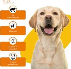 K9 Laboratories - Kalmte & Balans - Supplement - Voor Honden - Tegen Angst - Stress - Agressie - L-tryptofaan - Valeriaan - Hennepzaadolie - 60 Stuks - Voor Een Rustige Hond -Exporteren Alles Voor Honden Winkel 1200x1163 9