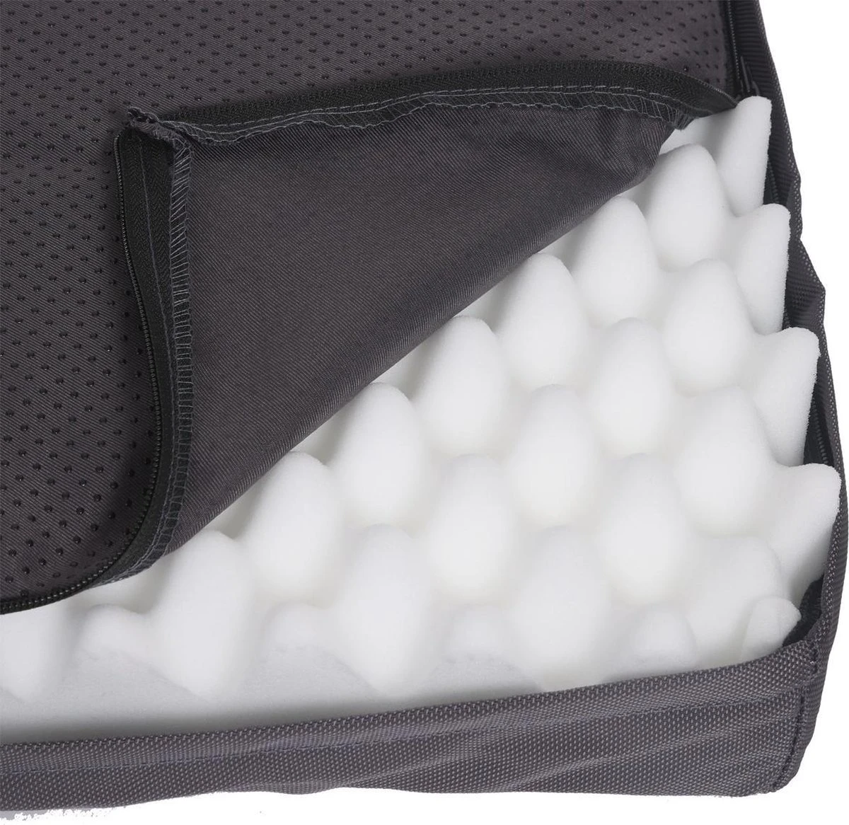 Snoozle Orthopedische Hondenmand - Zacht En Luxe Hondenkussen - Hondenbed - Wasbaar - Hondenmanden - M - 76cm - Grijs 6 Snoozle Orthopedische Hondenmand - Zacht En Luxe Hondenkussen - Hondenbed - Wasbaar - Hondenmanden - M - 76cm - Grijs - Afbeelding 4