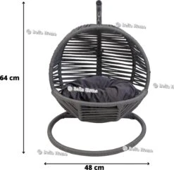 Merkloos Mini Hangstoel Swing Simba Kat / Hond Grijs -Exporteren Alles Voor Honden Winkel 1200x1174 16