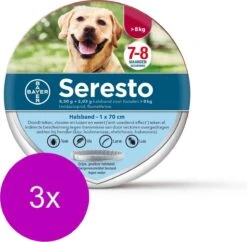 Seresto Teken- En Vlooienband Large - Grote Hond - Anti Tekenmiddel - 3 X 70 Cm Van 8 Kg