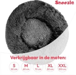 Snoozle Donut Hondenmand - Zacht En Luxe Hondenkussen - Wasbaar - Fluffy - Hondenmanden - 60cm - Grijs -Exporteren Alles Voor Honden Winkel 1200x1178 11
