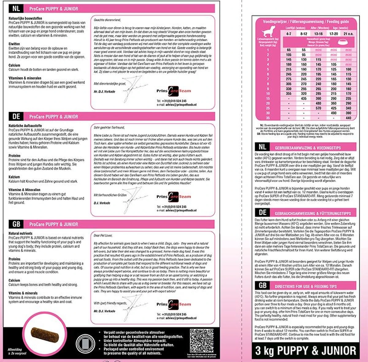 Prins Procare Puppy/Junior - 7.5 KG 9 Prins Procare Puppy/Junior - 7.5 KG - Afbeelding 7