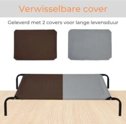 Hondenbed - Hondenstretcher - Honden Ligbed - Inclusief 2 Overtrekhoezen - XL - 110x68cm - Grijs En Koffie -Exporteren Alles Voor Honden Winkel 1200x1182 7
