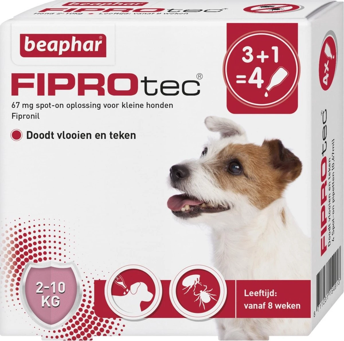 Beaphar Fiprotec Anti Vlooien En Teken Druppels 2 - 10 Kg 3 + 1 Stuks 7 Beaphar Fiprotec Anti Vlooien En Teken Druppels 2 - 10 Kg 3 + 1 Stuks - Afbeelding 5